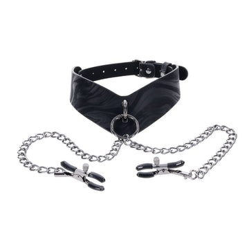 Cadena Con Pinzas Para Pezones Sportsheets Velvet Noir