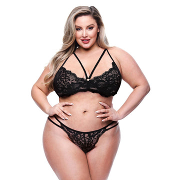 Conjunto de Lencería Baci Lingerie Negro (Queen size)